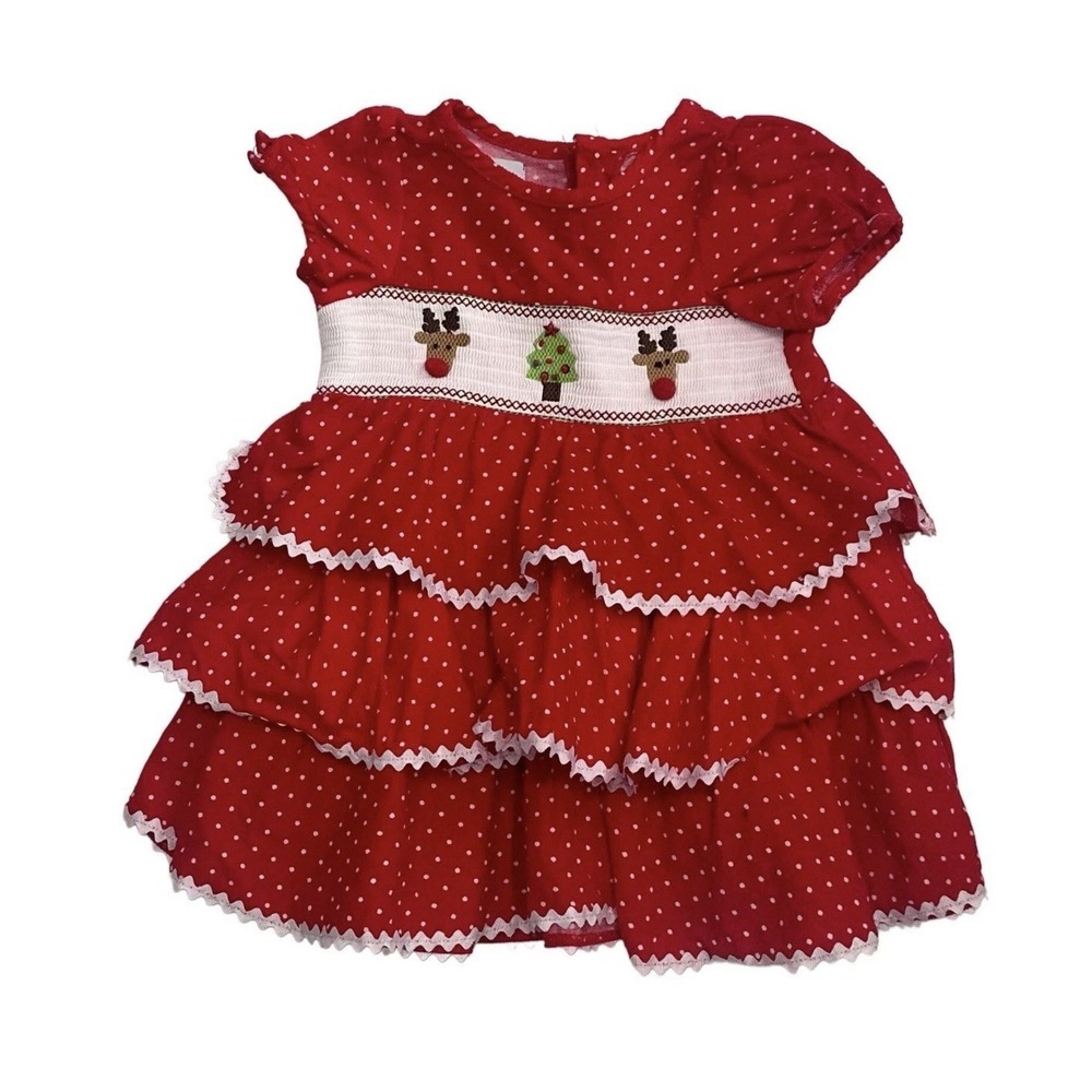Mud Pie girl holiday dress red size 12-18 month